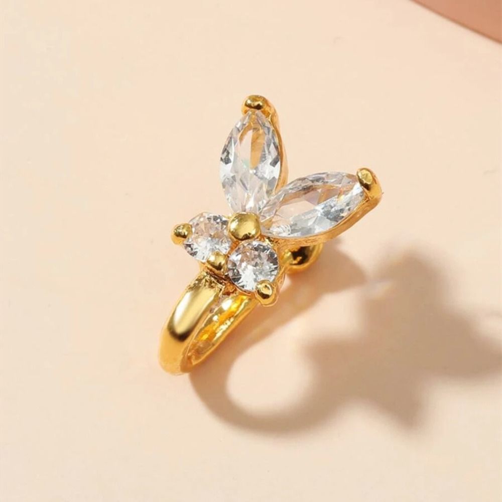 Body Jewelry And Earrings - Anello da naso a farfalla con