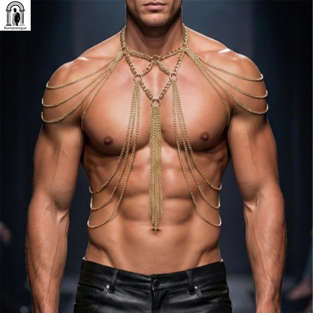 Body Jewelry Goth - Collana a catena da uomo in