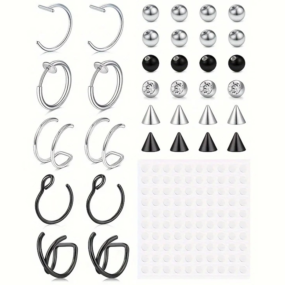 Body Jewelry And Earrings - Piercing Finti, Anello Finto per Labbra,