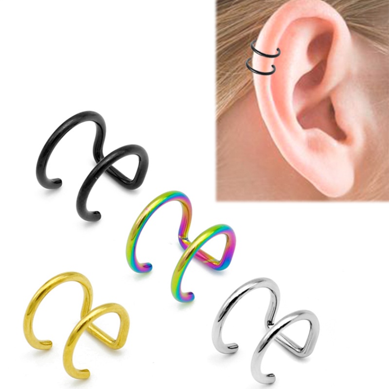 Body Jewelry And Earrings - 2 Pezzi Orecchini a Clip in
