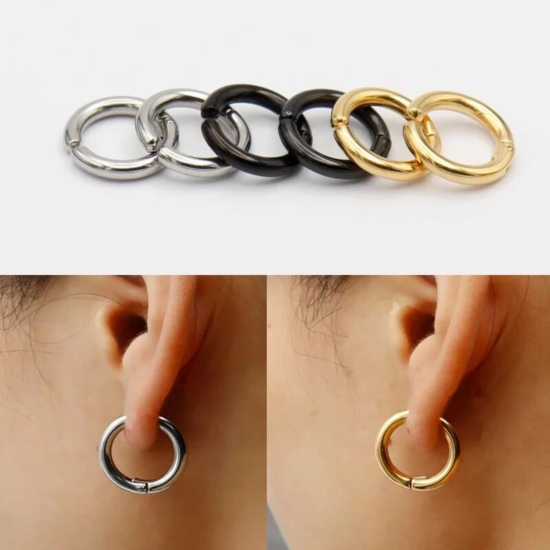 Body Jewelry And Earrings - 2/6 pezzi orecchini a cerchio finti