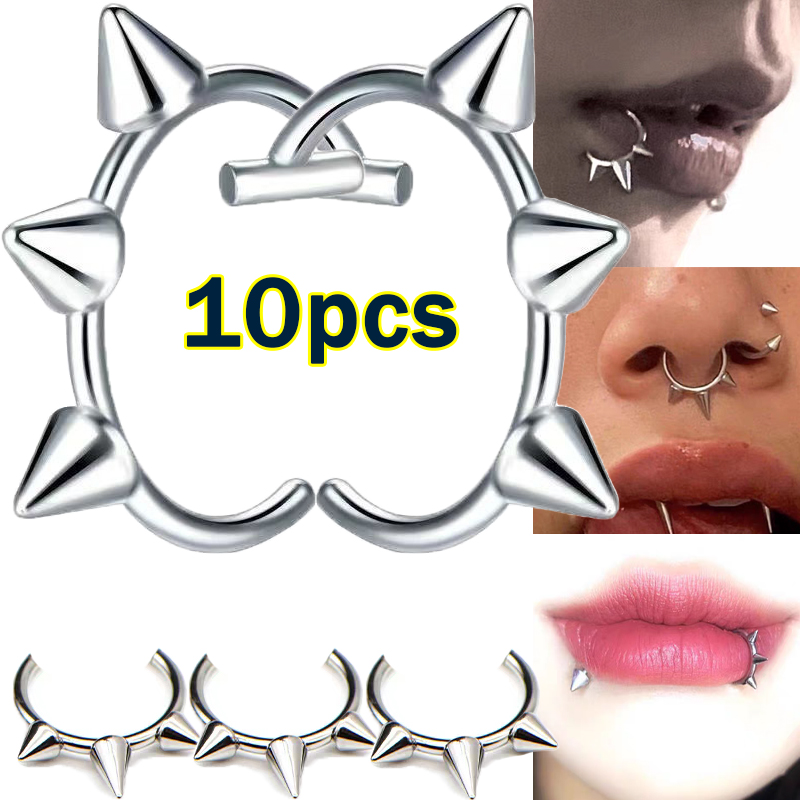 Body Jewelry Labret - Anello al naso Punk da 10