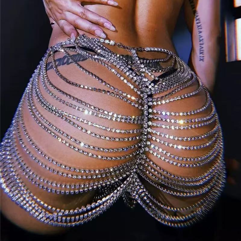 Body Jewelry Rhinestone - 1 pzSexy alla moda strass testa