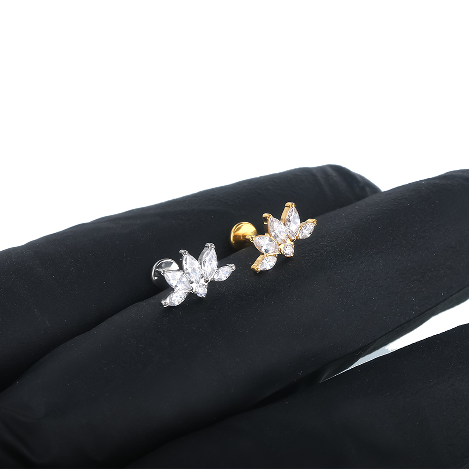 1/5pcs orecchino a bottone con - Body Jewelry Labret recensione e prezzo