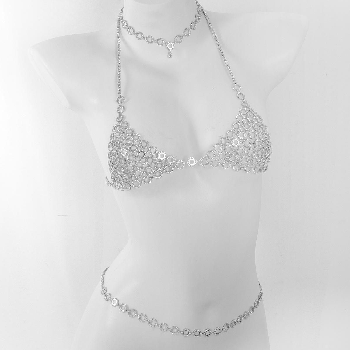 Collana a catena in vita con r - Body Jewelry Rhinestone recensione e prezzo
