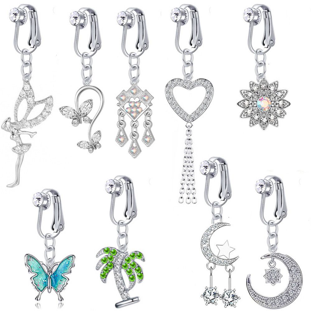 Faux Fake Belly Butterfly Fake - Body Jewelry And Earrings recensione e prezzo