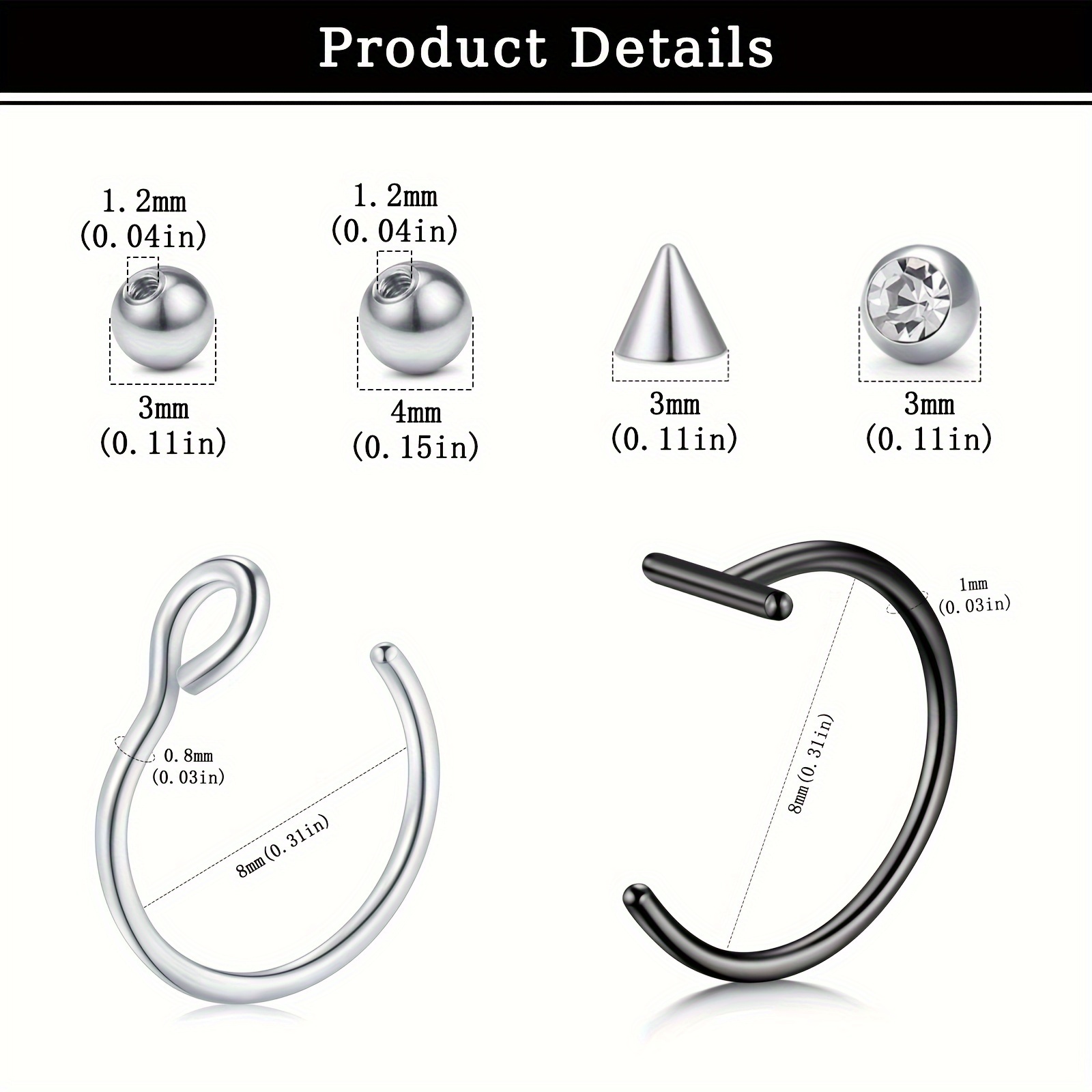 Piercing Finti, Anello Finto p - Body Jewelry And Earrings recensione e prezzo