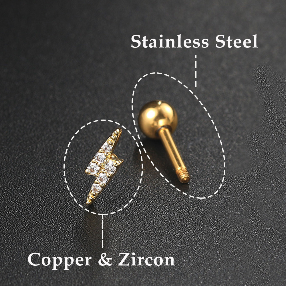 Orecchini a bottone con cartil - Body Jewelry Labret recensione e prezzo