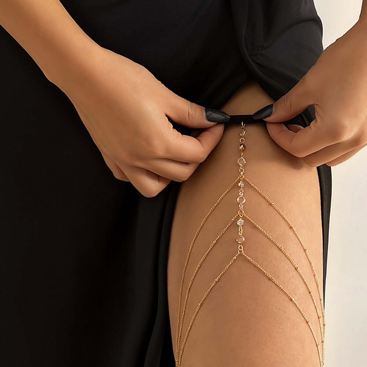 Boho Elastic Band Crystal Leg  - Body Jewelry Goth recensione e prezzo