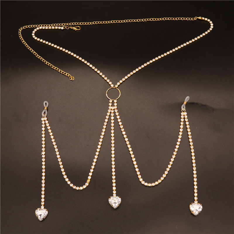 2023 nuova moda cuore bianco c - Body Jewelry Rhinestone recensione e prezzo