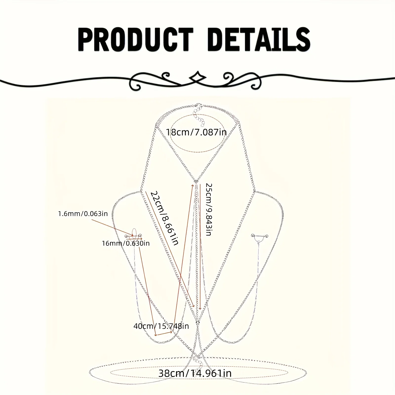 1 catena per il corpo elegante - Body Jewelry Chest recensione e prezzo