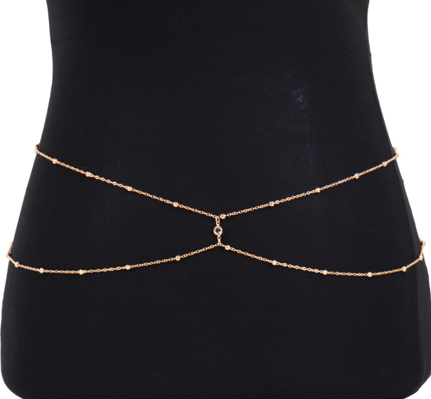 Catene di pancia con perline d - Body Jewelry Rhinestone recensione e prezzo