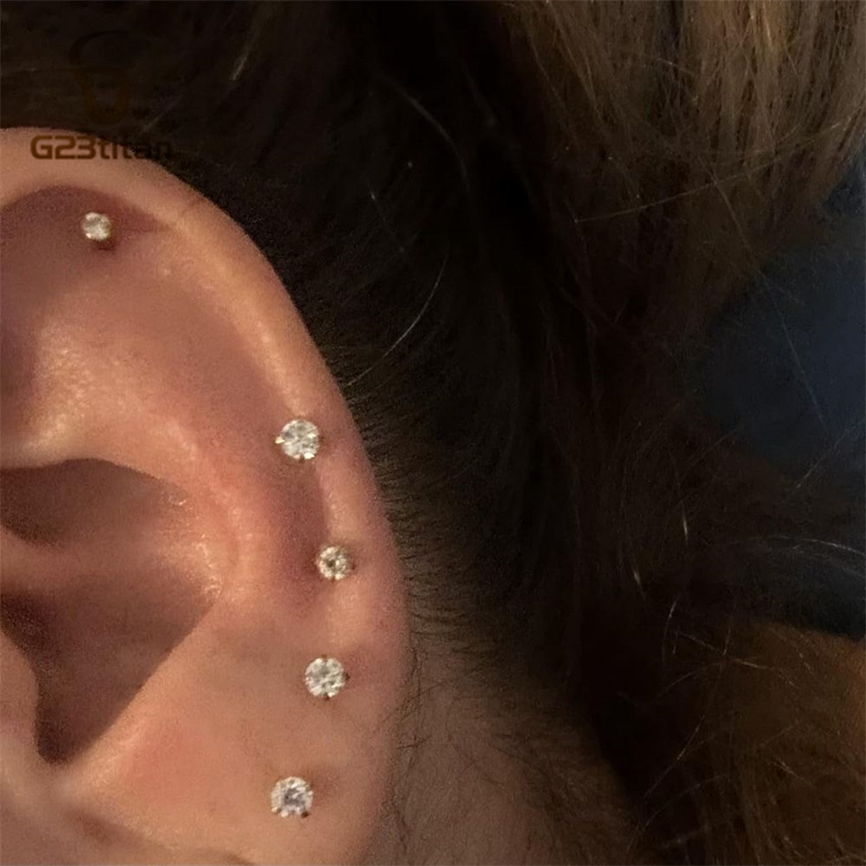2 pz Orecchini a pressione in  - Body Jewelry Labret recensione e prezzo