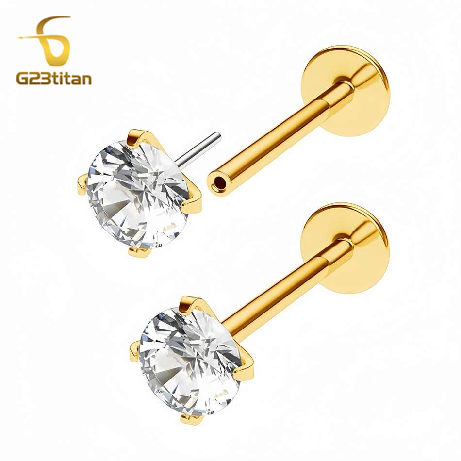 2 pz Orecchini a pressione in  - Body Jewelry Labret recensione e prezzo
