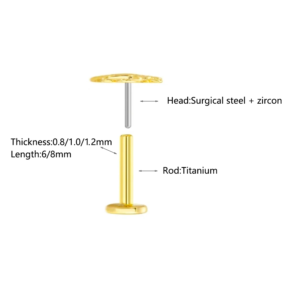 ASTM F136 G23 Orecchino a form - Body Jewelry Labret recensione e prezzo
